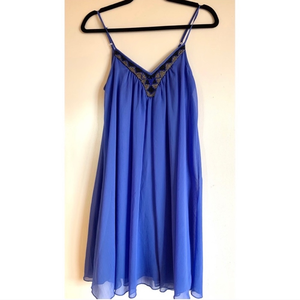 A6 - 312 ⚡️🌈 Express Blue / Purple Mini Dress size Small